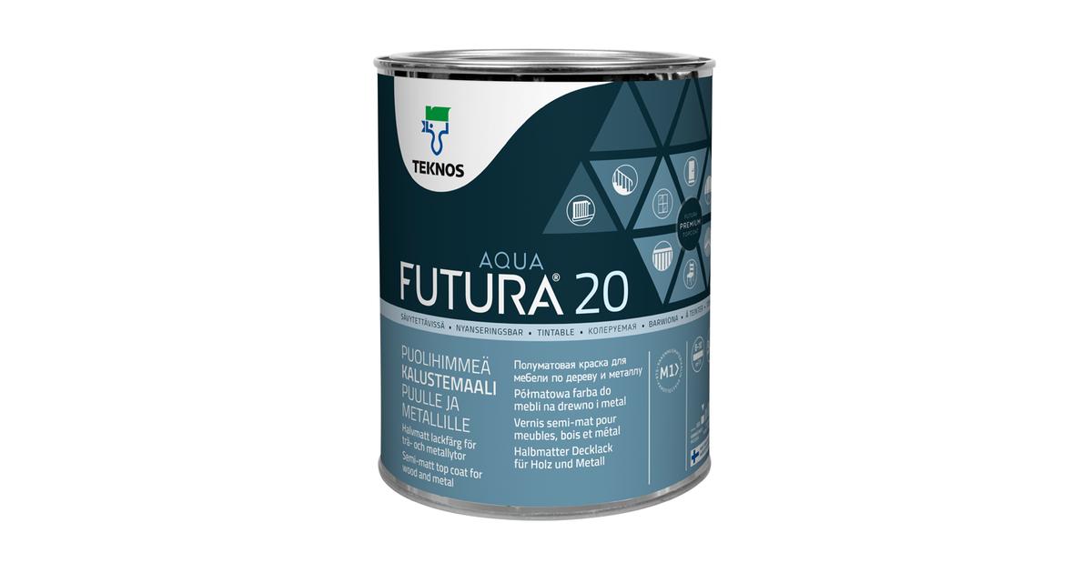 Teknos Futura Aqua 20 Kalustemaali 0,9L PM1 valkoinen sävytettävissä  puolihimmeä | S-kaupat ruoan verkkokauppa