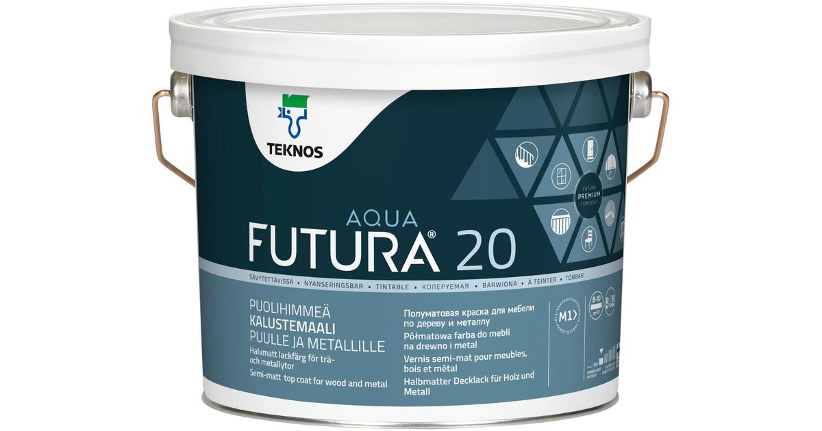 Teknos Futura Aqua 20 Kalustemaali 2,7L listavalkoinen puolihimmeä |  S-kaupat ruoan verkkokauppa