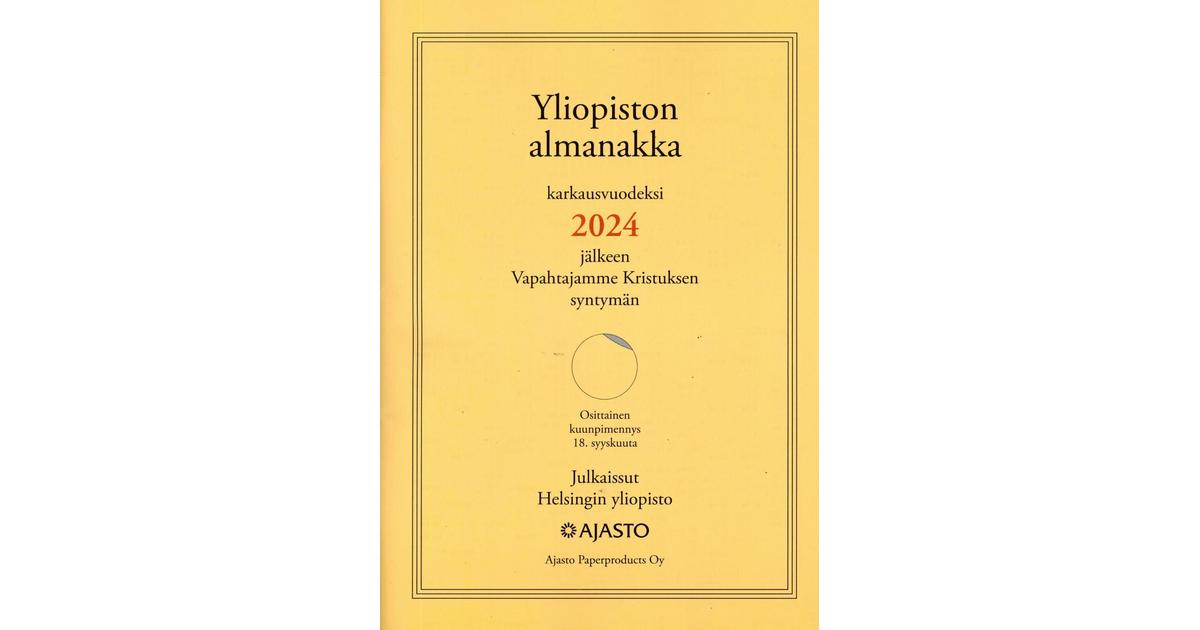 Yliopiston Almanakka (A4) 2023 | S-kaupat ruoan verkkokauppa