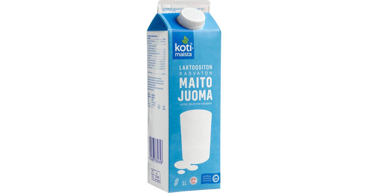 Kotimaista 1l laktoositon rasvaton maitojuoma | S-kaupat ruoan verkkokauppa