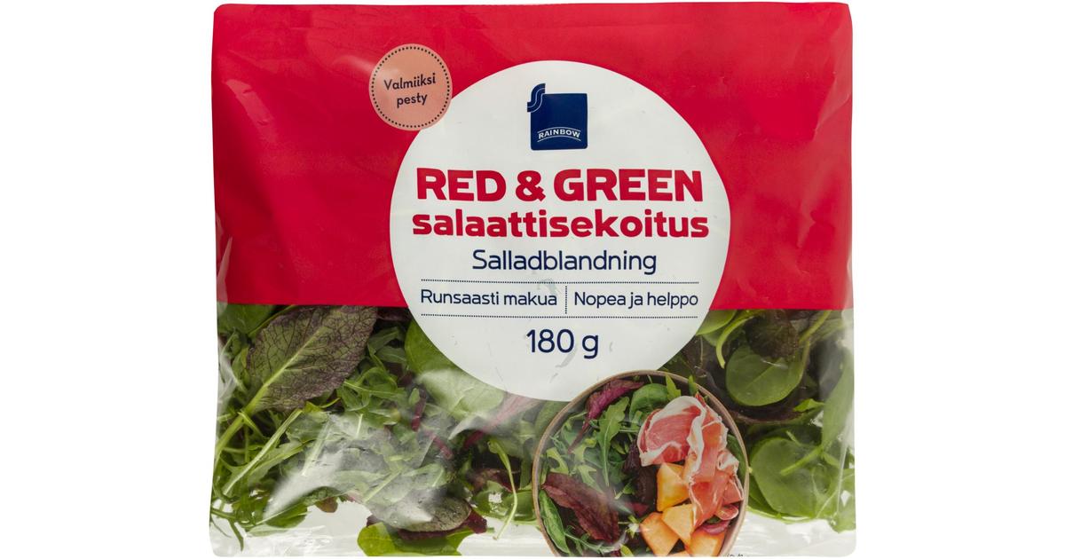 Rainbow Red & Green Salaattisekoitus 180 g | S-kaupat ruoan verkkokauppa