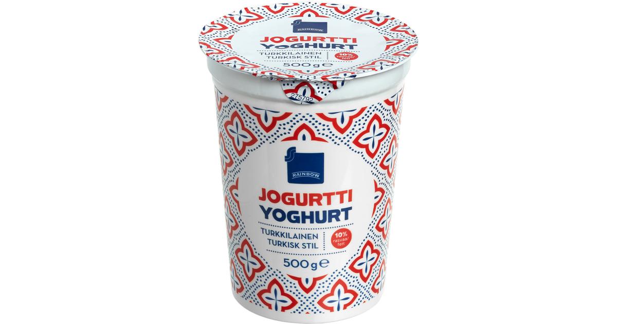 Rainbow jogurtti turkkilainen 10% rasvaa 500g | S-kaupat ruoan verkkokauppa