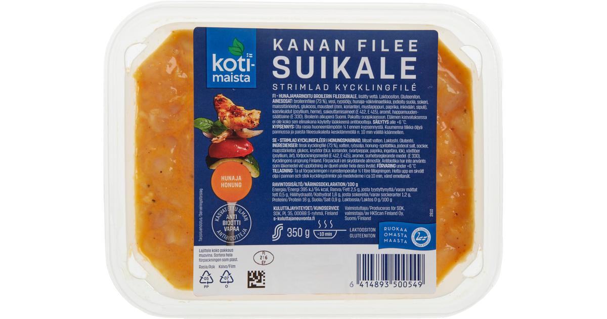 Kotimaista Kanan fileesuikale hunajamarinoitu 350 g | S-kaupat ruoan  verkkokauppa