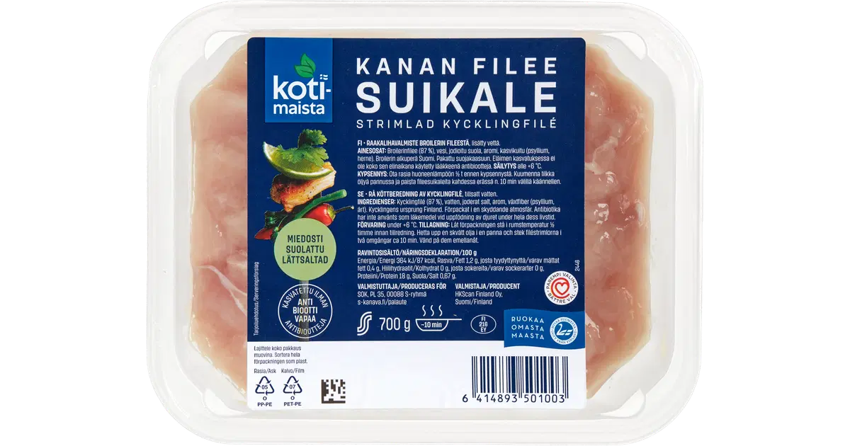 Kotimaista kanafileeribad, kergelt soolatud, 700 g | Prisma | alati ...