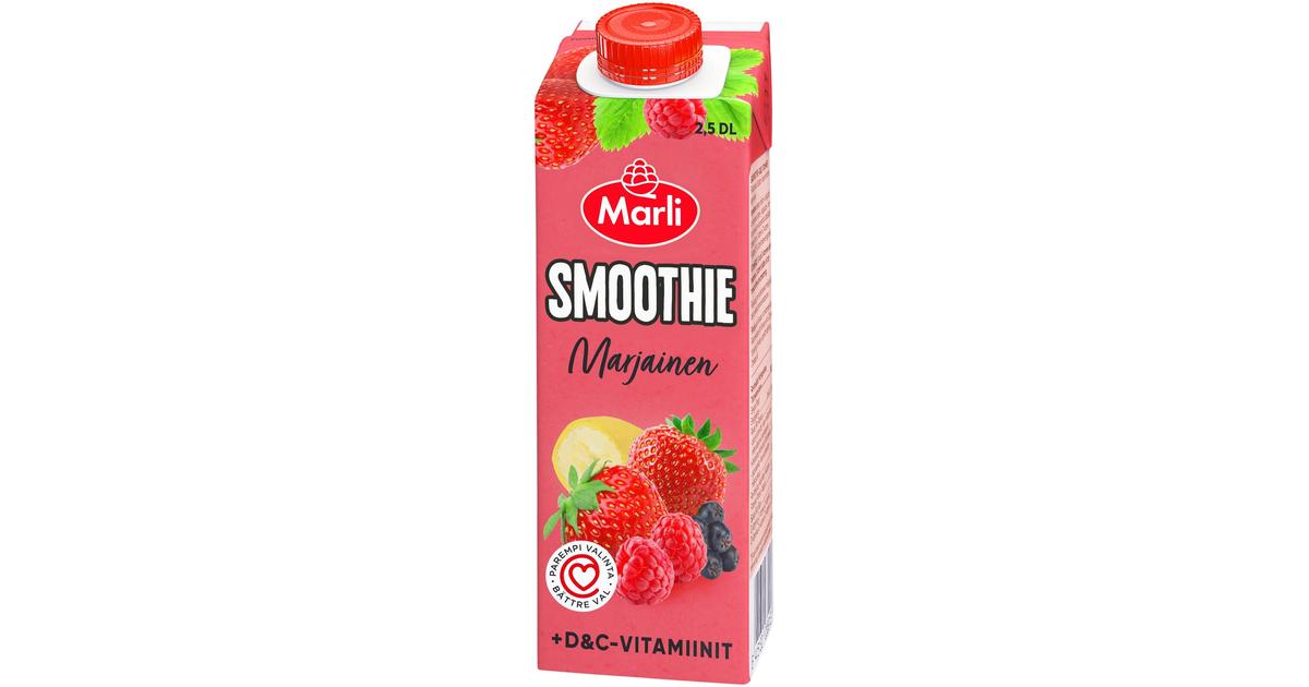 Marli Marjainen smoothie + D&C -vitamiinit 0,25L | S-kaupat ruoan  verkkokauppa