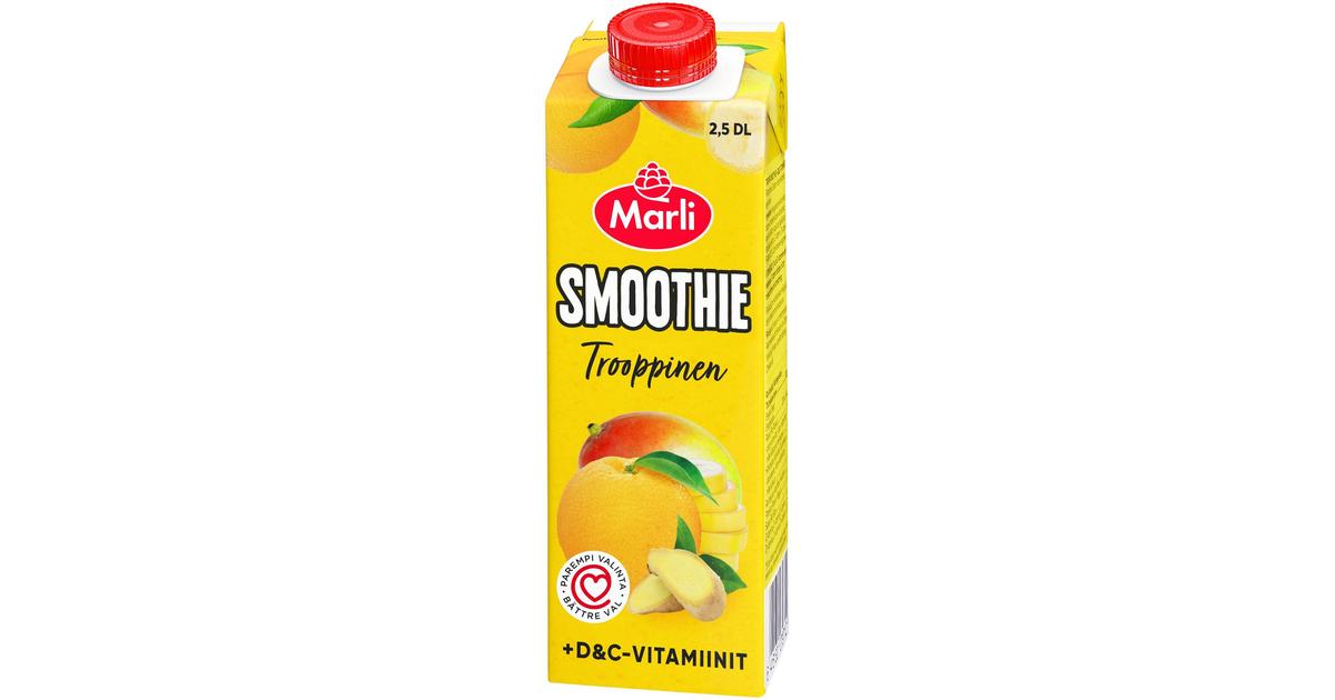 Marli Trooppinen smoothie + D&C-vitamiini 0,25L | S-kaupat ruoan  verkkokauppa