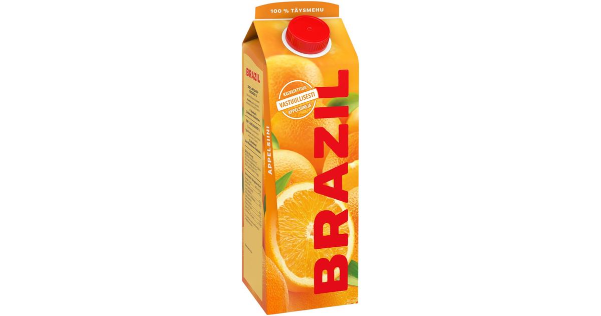 Brazil appelsiinitäysmehu 100% 1L | S-kaupat ruoan verkkokauppa