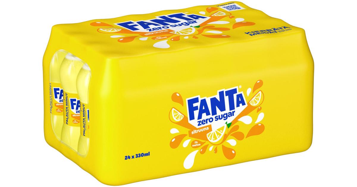 24-pack Fanta Sokeriton Sitruuna virvoitusjuoma muovipullo  L |  S-kaupat ruoan verkkokauppa
