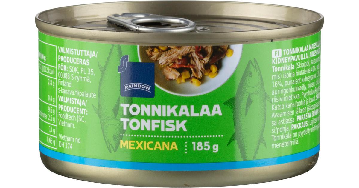 Rainbow tonnikalaa mexicana 185/135g | S-kaupat ruoan verkkokauppa
