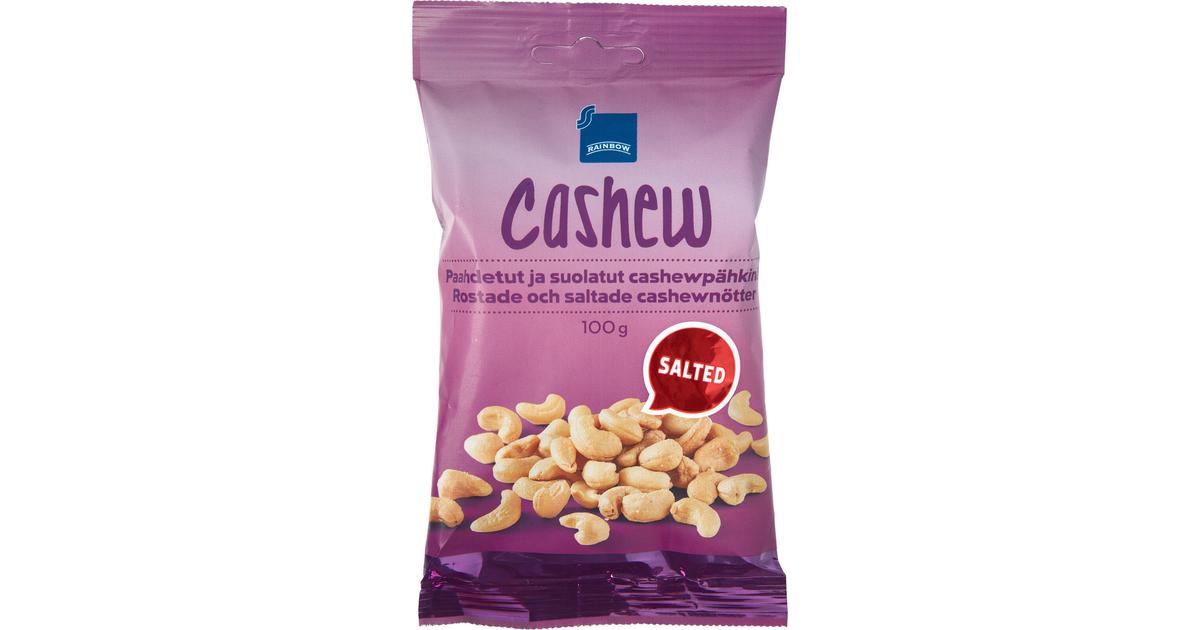 Rainbow 100g suolatut cashewpähkinät | S-kaupat ruoan verkkokauppa