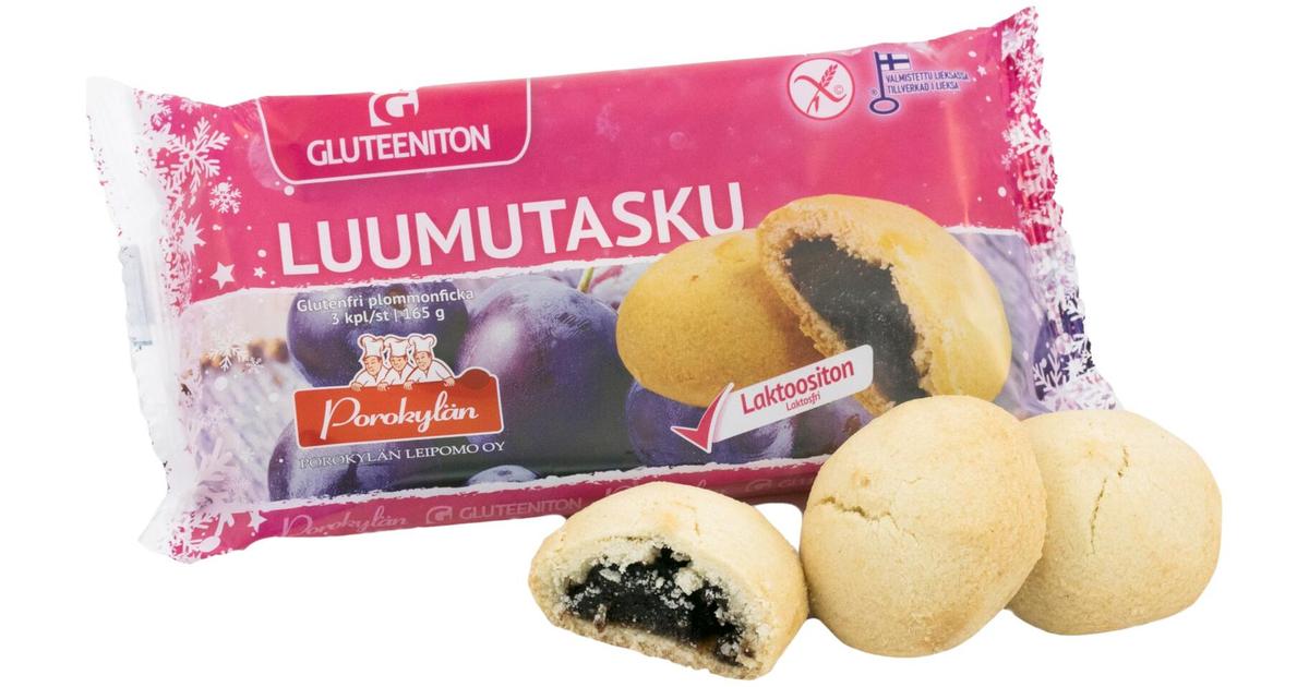 Porokylän Luumutasku 3 kpl / 165 g gluteeniton joulutorttu | S-kaupat ruoan  verkkokauppa