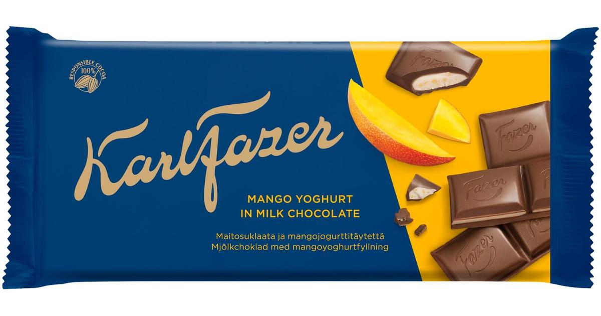 Karl Fazer Mangojogurtti suklaalevy 121g | S-kaupat ruoan verkkokauppa