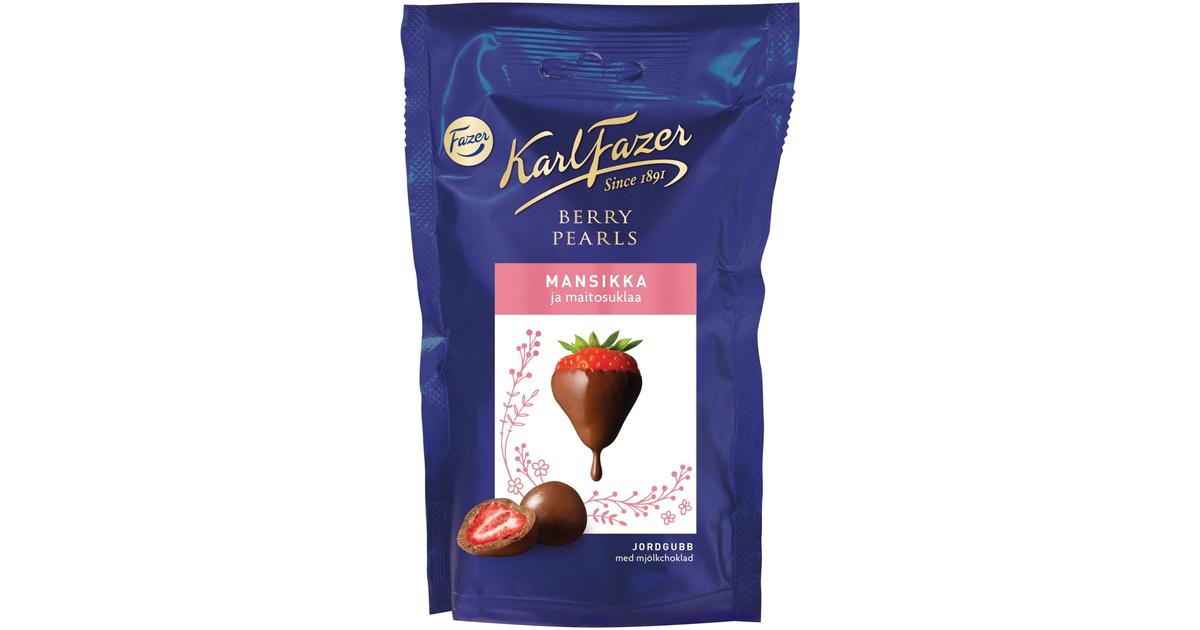 Karl Fazer Berry Pearls maitosuklaalla kuorrutettuja mansikoita 90g |  S-kaupat ruoan verkkokauppa