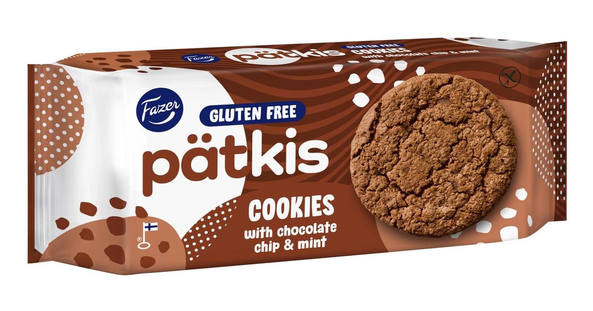 Fazer Pätkis Cookies gluteeniton 140g | S-kaupat ruoan verkkokauppa