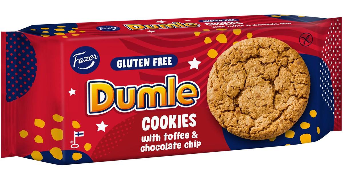 Fazer Dumle Cookies gluteeniton 140g | S-kaupat ruoan verkkokauppa
