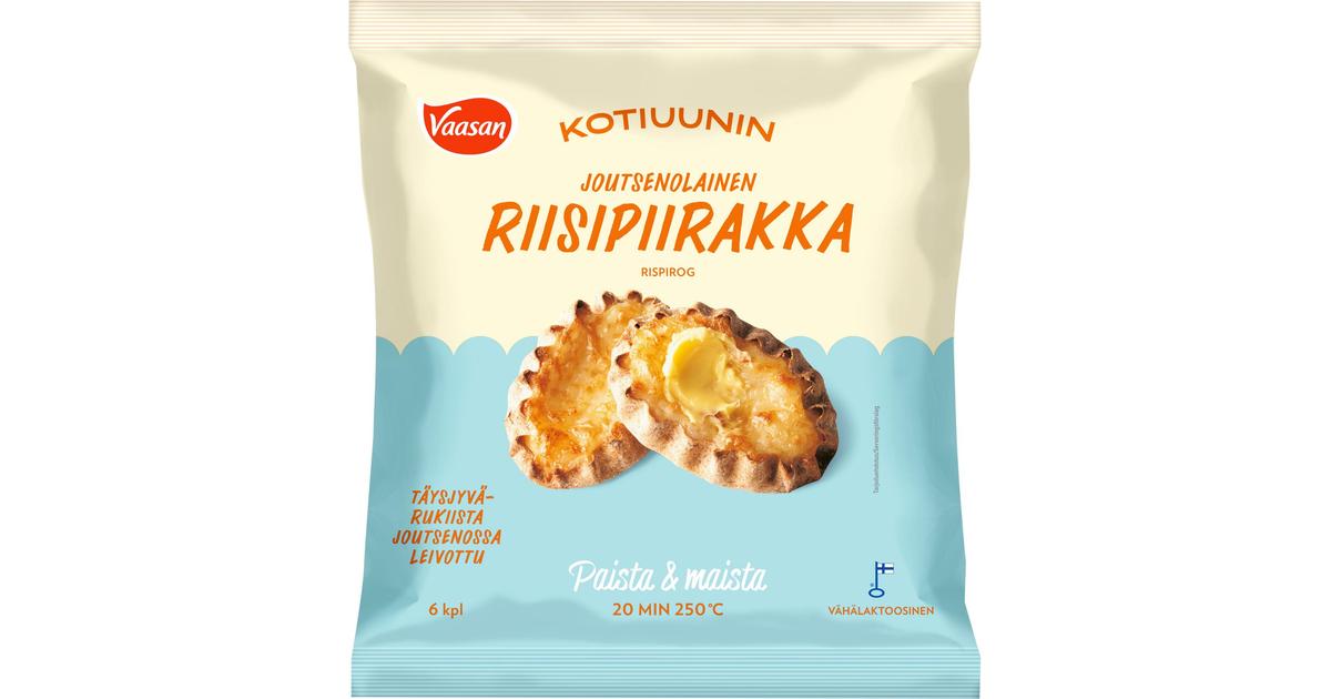 Vaasan Kotiuunin Joutsenolainen riisipiirakka 6x80 g | S-kaupat ruoan  verkkokauppa