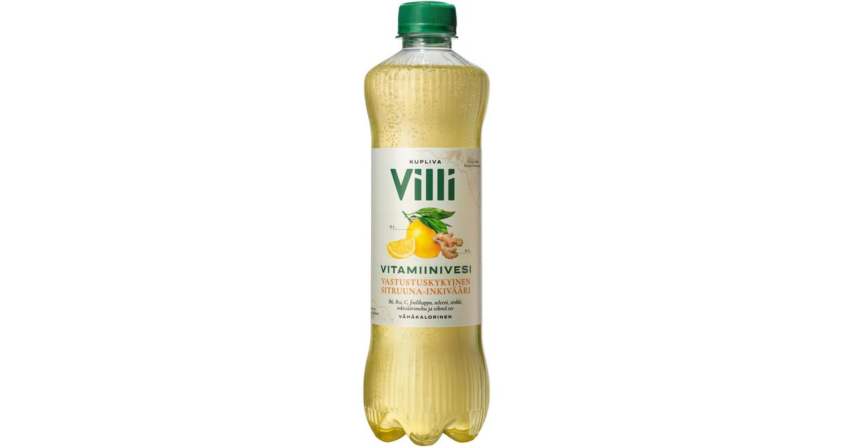 Villi Vitamiinivesi sitruuna-inkivääri 0,5 l | S-kaupat ruoan verkkokauppa