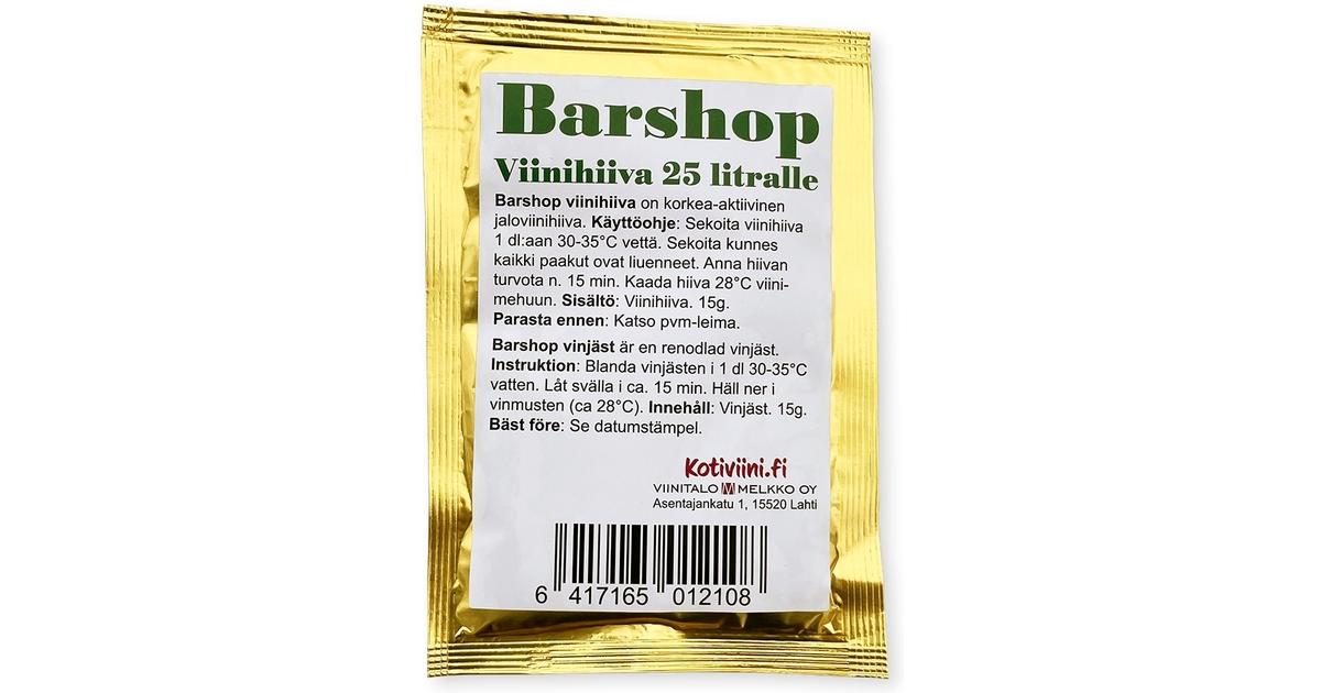 Barshop Viinihiiva 15 g | S-kaupat ruoan verkkokauppa