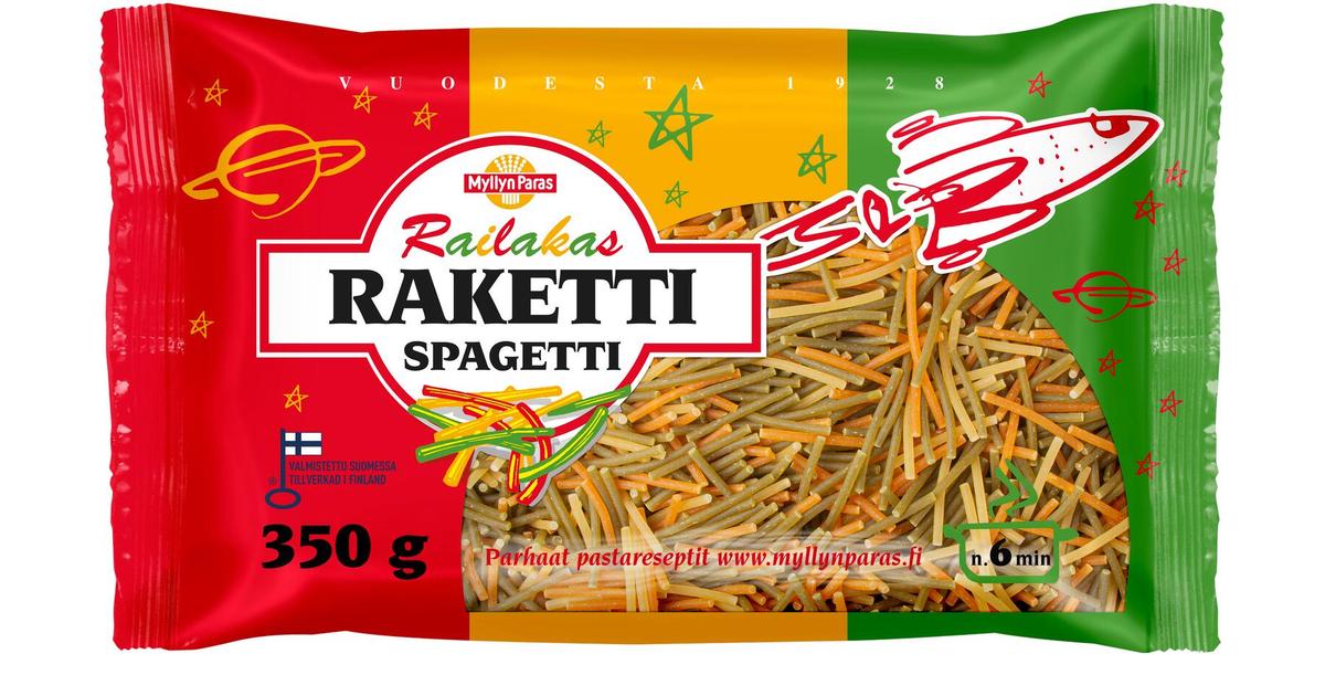 Myllyn Paras Railakas Raketti Spagetti 350g | S-kaupat Ruoan Verkkokauppa