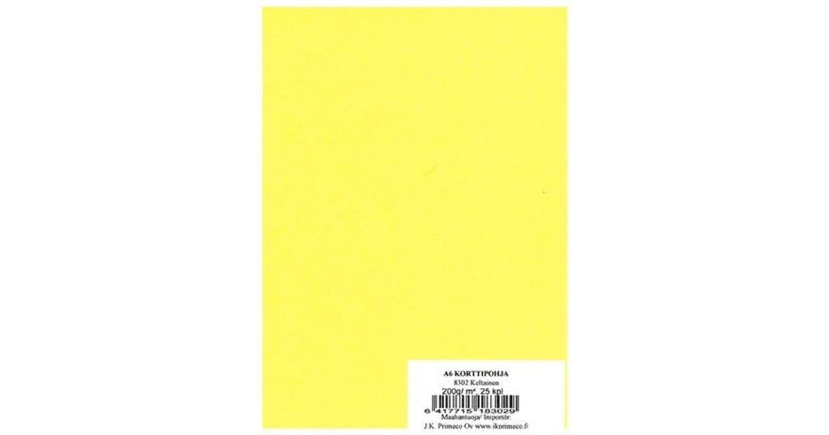 Primeco A6 korttipohja keltainen 25kpl/pkt | S-kaupat ruoan verkkokauppa