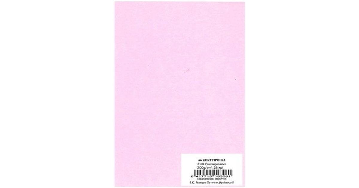 Primeco A6 korttipohja vaaleanpunainen 25kpl/pkt | S-kaupat ruoan  verkkokauppa