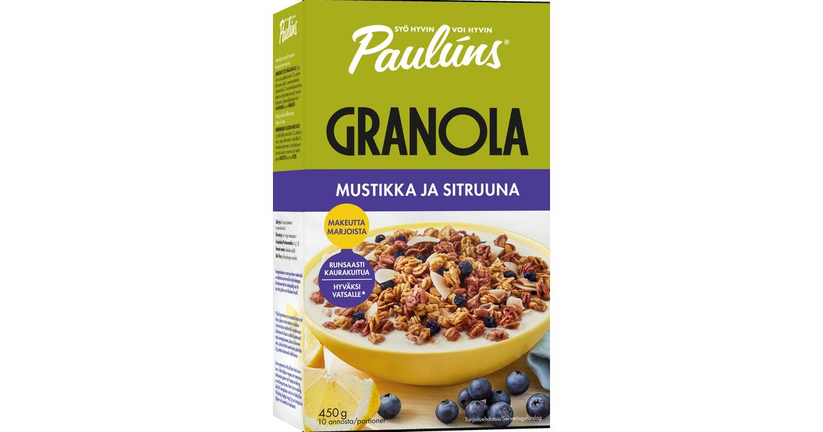 Paulúns mustikka ja sitruuna granola muromysli 450g | S-kaupat ruoan  verkkokauppa