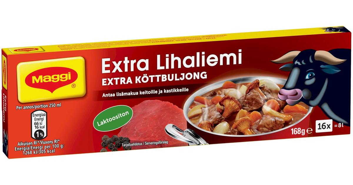 Maggi Extra Lihaliemi liemikuutio 16kpl/168g | S-kaupat ruoan verkkokauppa