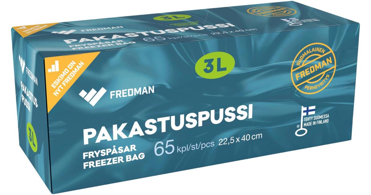 Fredman pakastuspussi 3l 65kpl | S-kaupat ruoan verkkokauppa