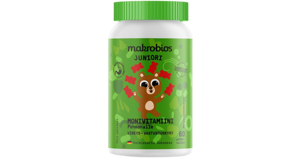 Makrobios Juniori monivitamiini pehmonalle 60 kpl 120g | S-kaupat ruoan  verkkokauppa