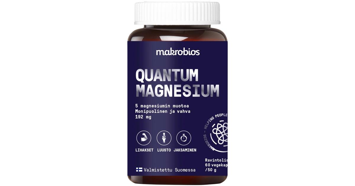 Makrobios Quantum magnesium 60kpl 50g | S-kaupat ruoan verkkokauppa