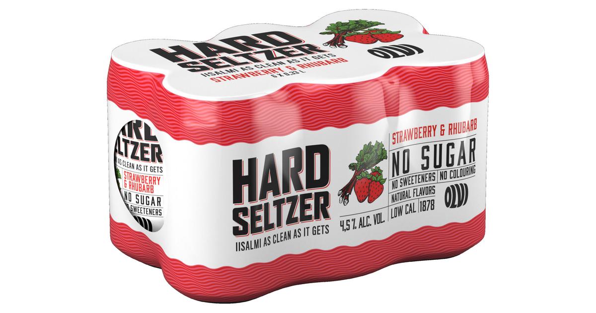 6xOLVI Hard Seltzer Mansikka-raparperi 4,5% 0,33 l tlk | S-kaupat ruoan  verkkokauppa