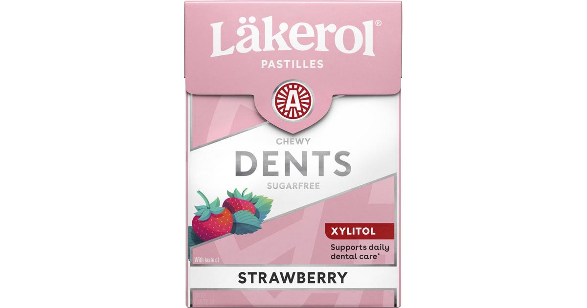 Läkerol Dents Strawberry ksylitolipastilli 85g | S-kaupat ruoan verkkokauppa