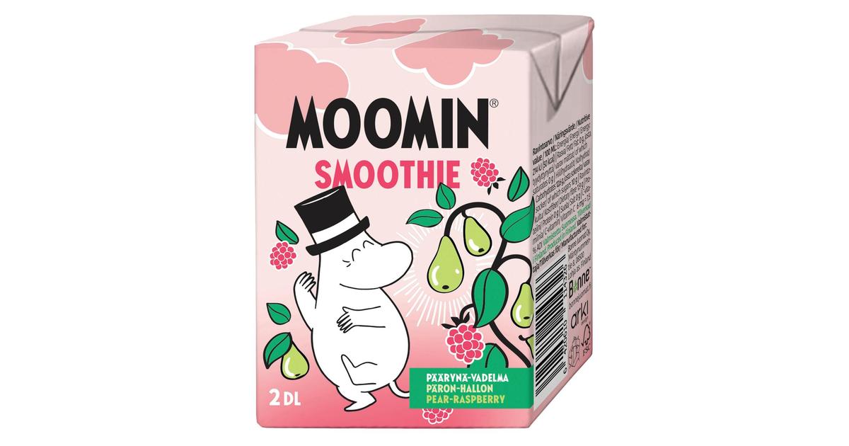 Moomin päärynä-vadelma smoothie 2dl | S-kaupat ruoan verkkokauppa