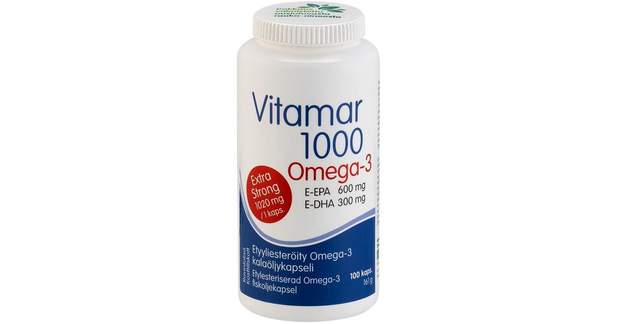 Vitamar 1000 etyyliesteröity Omega-3-kapseli 100 kaps | Eprisma - prisma