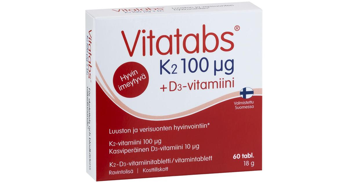 Vitatabs K2 100 + D3-vitamiini 60 tabl | S-kaupat ruoan verkkokauppa
