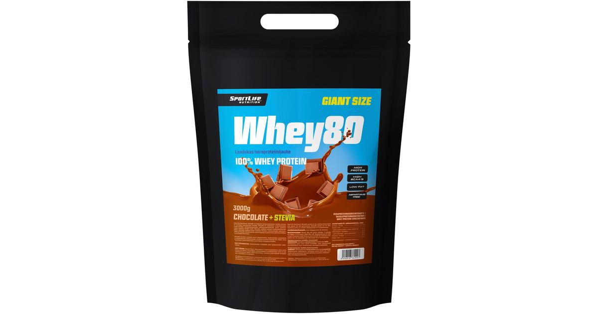 SportLife Nutrition Whey80 3kg suklaa heraproteiinijauhe | S-kaupat ruoan  verkkokauppa