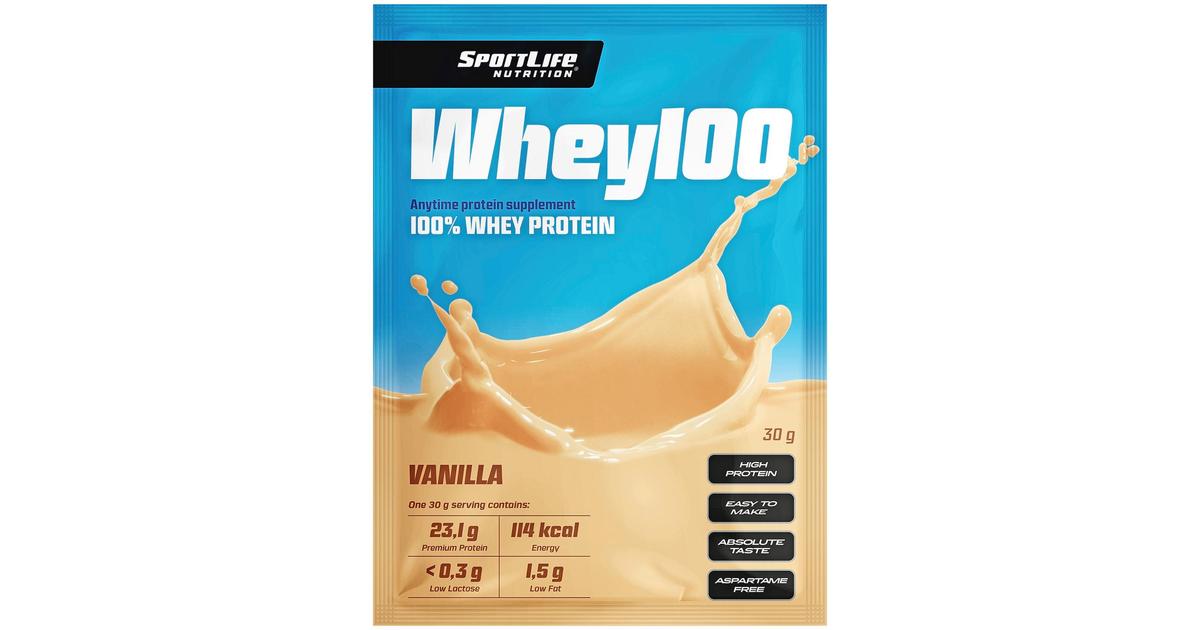 SportLife Nutrition Whey100 30g vanilja heraproteiinijauhe | S-kaupat ruoan  verkkokauppa