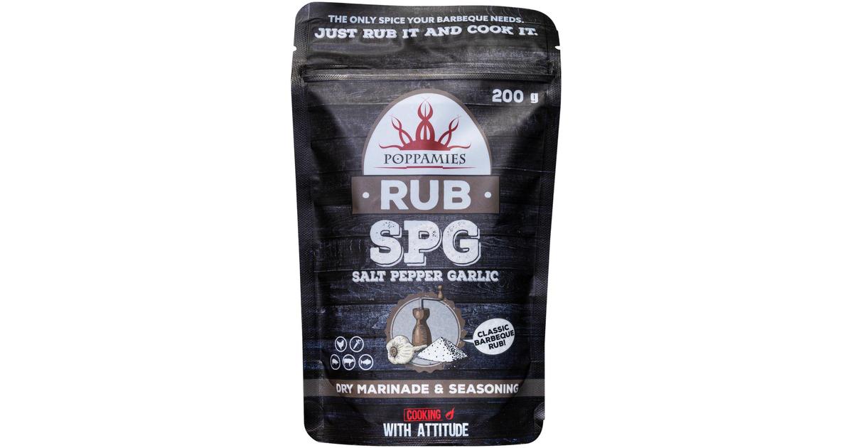 Poppamies SPG Rub salt-pepper-garlic mausteseos 200g | S-kaupat ruoan  verkkokauppa