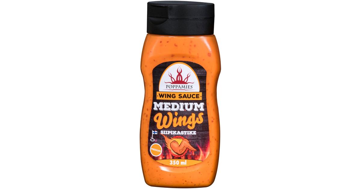 Poppamies Wing sauce medium siipikastike 340g | S-kaupat ruoan verkkokauppa
