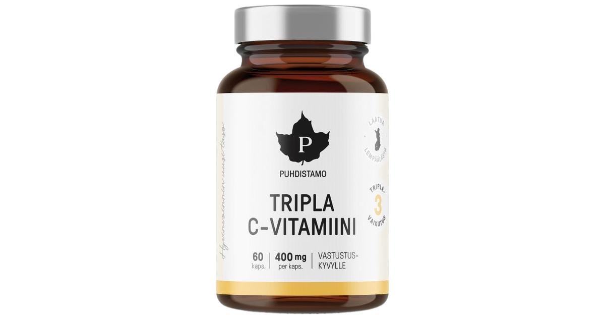 Puhdistamo Tripla C-vitamiini 400 mg 60 kapselia | S-kaupat ruoan  verkkokauppa