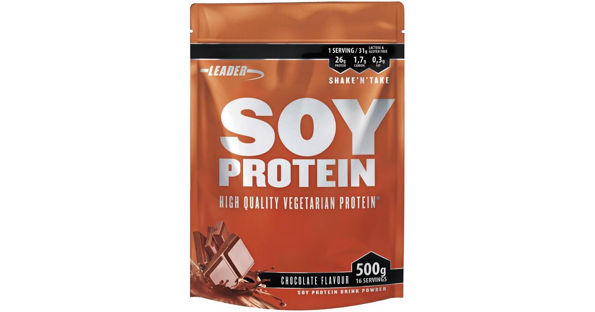 Leader Soy Protein proteiinijuomajauhe kaakaonmakuinen, laktoositon ja  gluteeniton 500 g | S-kaupat ruoan verkkokauppa