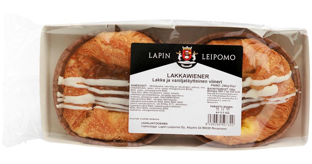 Lapin Leipomo Lakka wiener 2kpl/240g | S-kaupat ruoan verkkokauppa