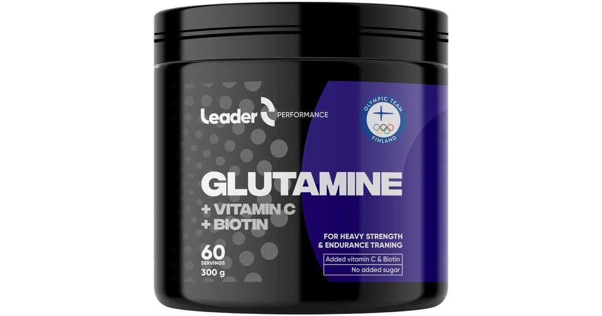 Leader Performance L-Glutamiini + C-vitamiini+ Biotiini urheilujuomajauhe  300 g | S-kaupat ruoan verkkokauppa