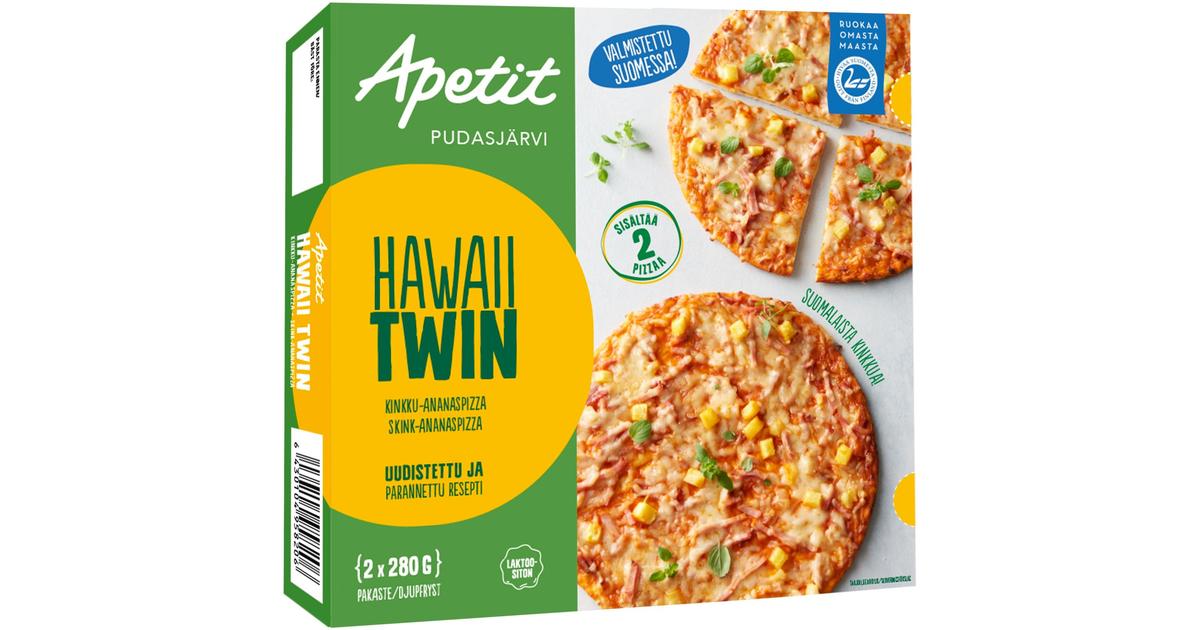 Apetit Hawaii Twin kinkku-ananaspizza pakaste 2x280g | S-kaupat ruoan  verkkokauppa