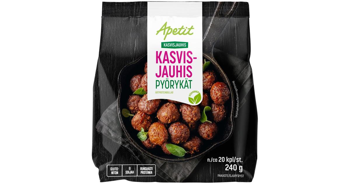 Apetit Kasvisjauhispyörykät herneproteiinipyörykät pakaste 240g | S-kaupat  ruoan verkkokauppa