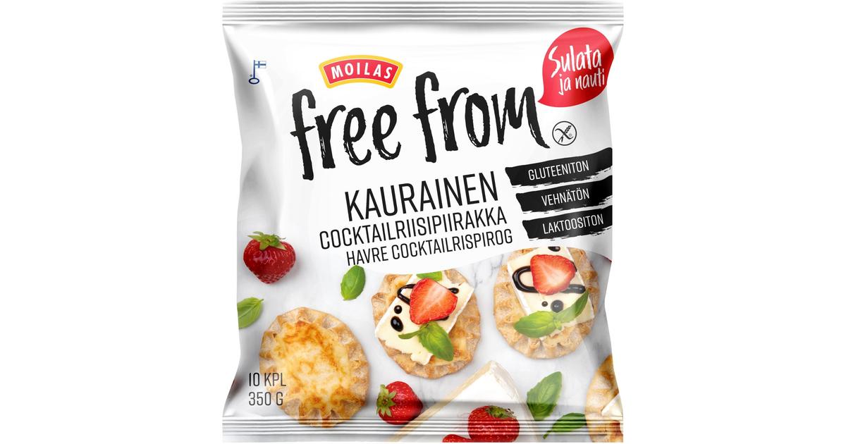 Moilas Free From Kaurainen Cocktailriisipiirakka 10 kpl/350 g, kypsä  pakaste | S-kaupat ruoan verkkokauppa