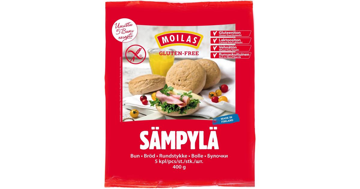 Moilas Gluten-Free, Gluteeniton Sämpylä 5kpl/400g, pakaste | S-kaupat ruoan  verkkokauppa