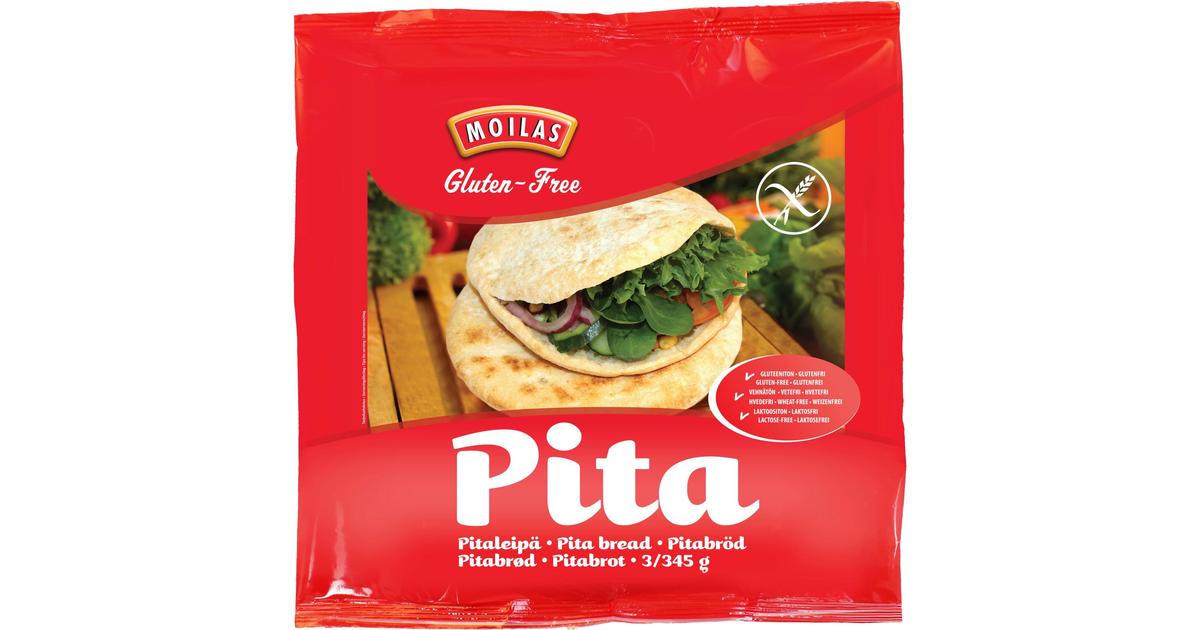 Moilas Pitaleipä 3kpl/345g gluteeniton pakaste | S-kaupat ruoan verkkokauppa