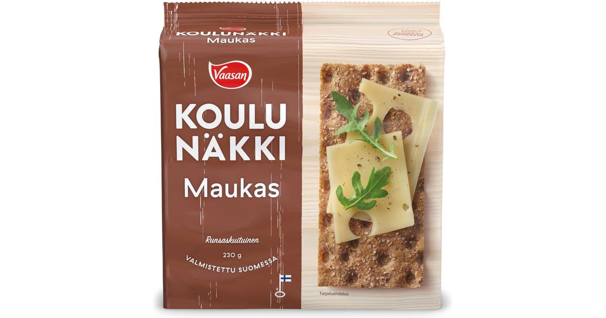 VAASAN KOULUNÄKKI Maukas 230g Täysjyväruisnäkkileipä | S-kaupat ruoan  verkkokauppa