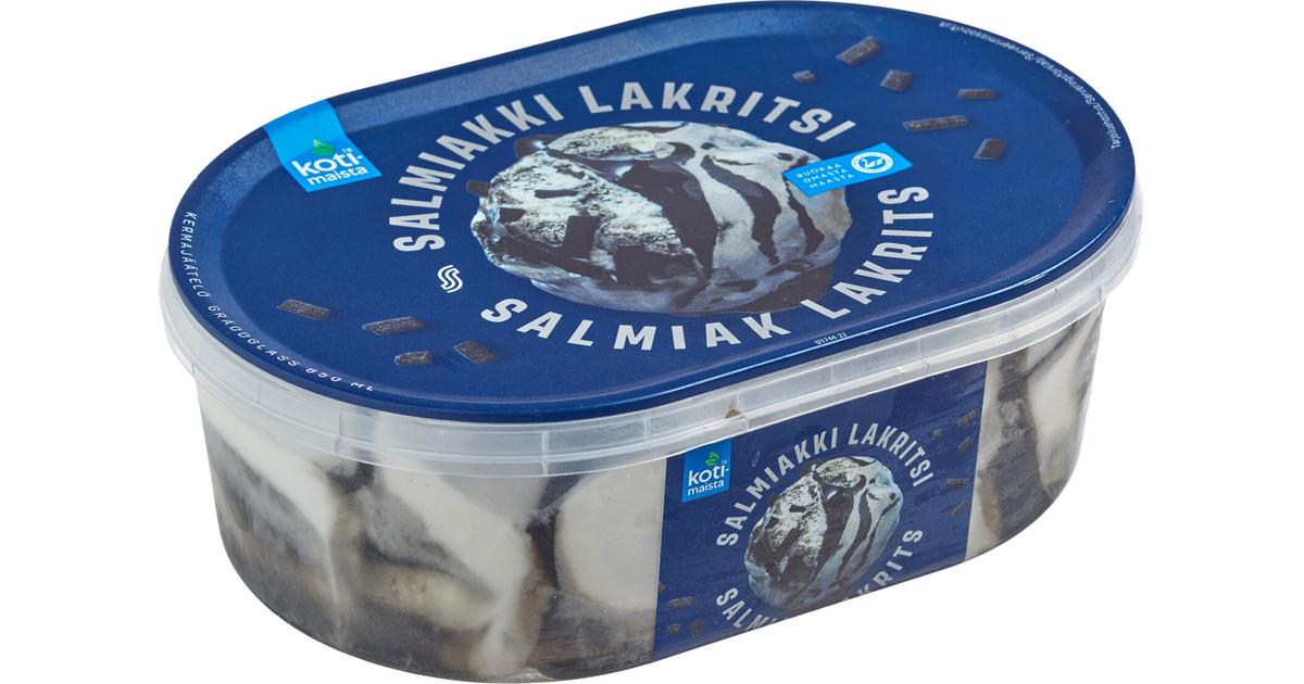 Kotimaista salmiakki-lakritsi kermajäätelö 850 ml | S-kaupat ruoan  verkkokauppa